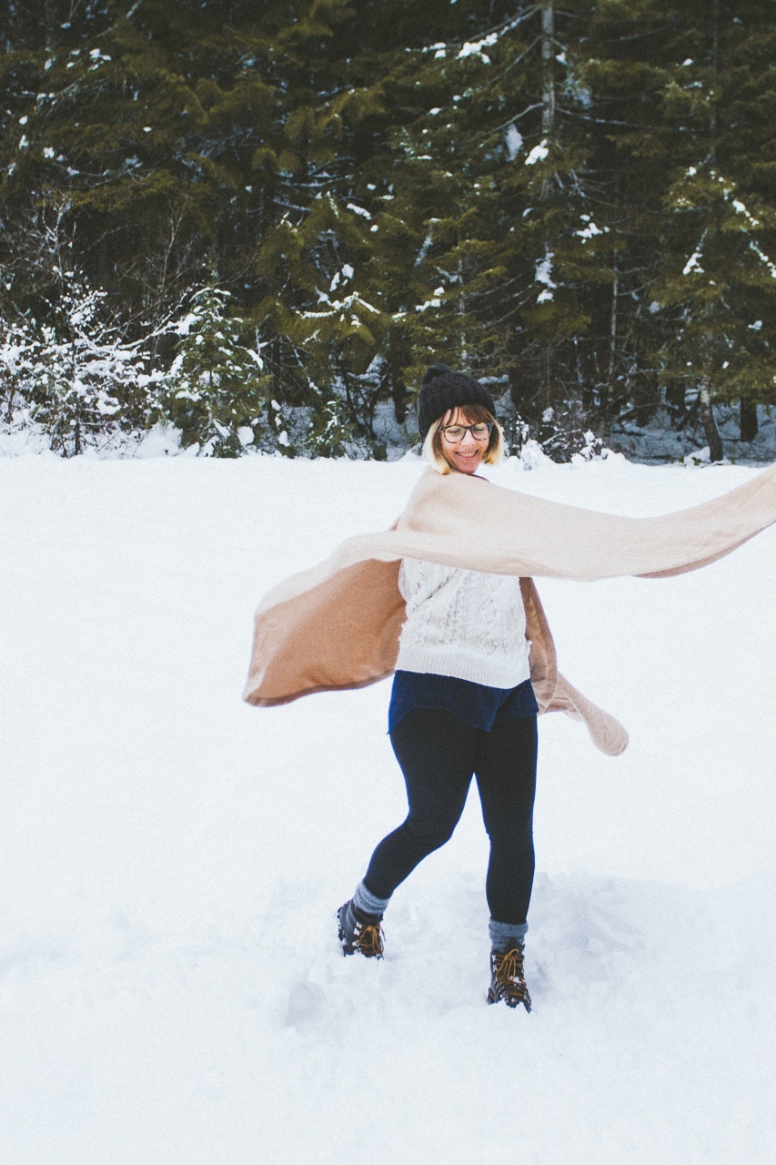 Washington forest snow day for Conscious by Chloé