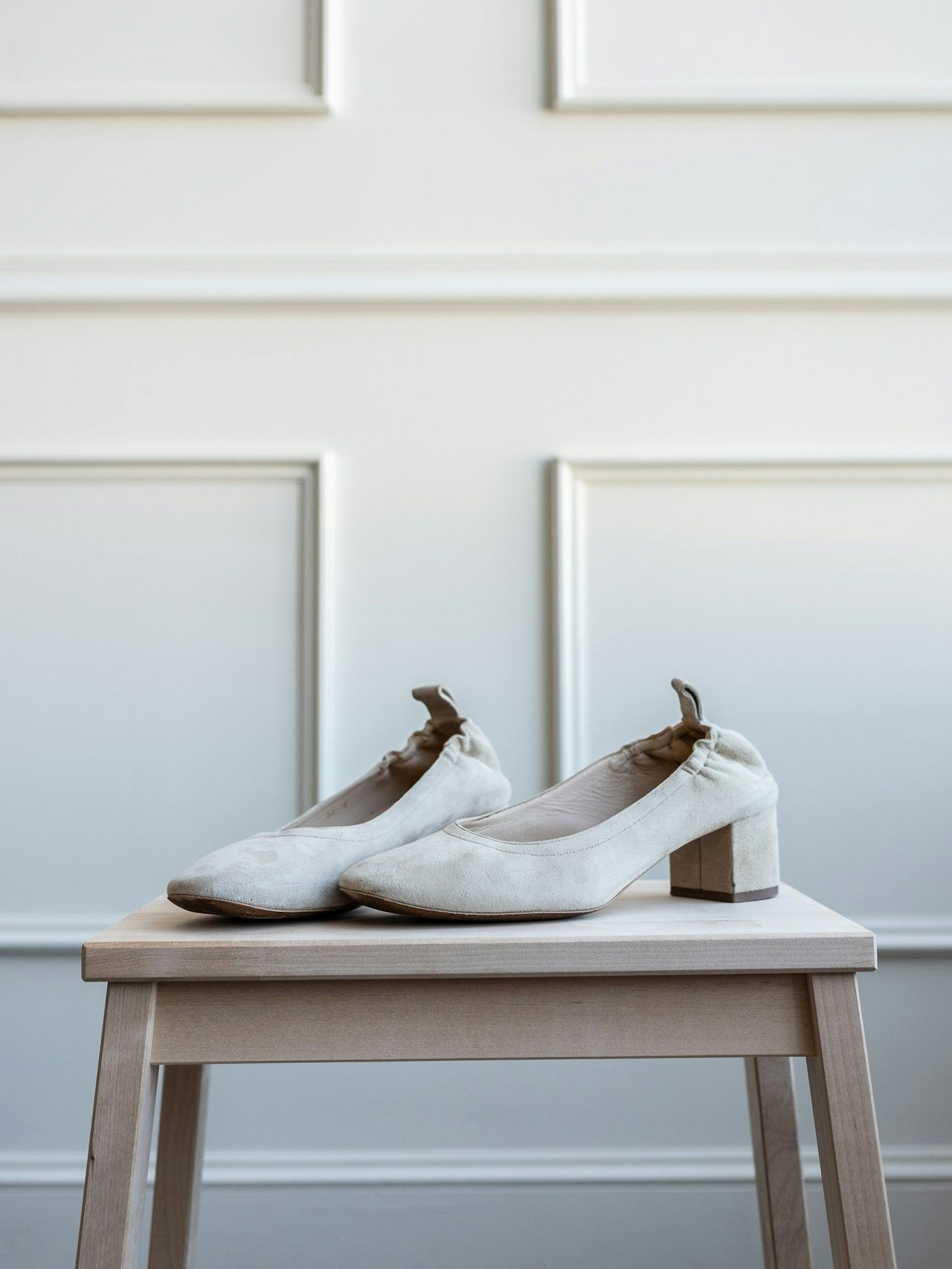 Everlane Day Heel Natural Suede by Conscious by Chloé