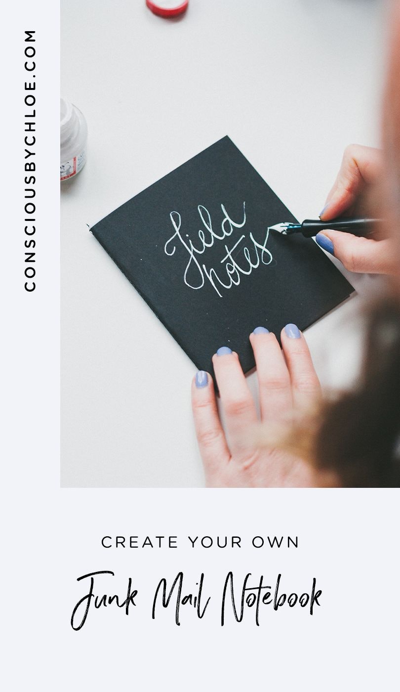 Junk Mail Notebook DIY by Conscious by Chloé