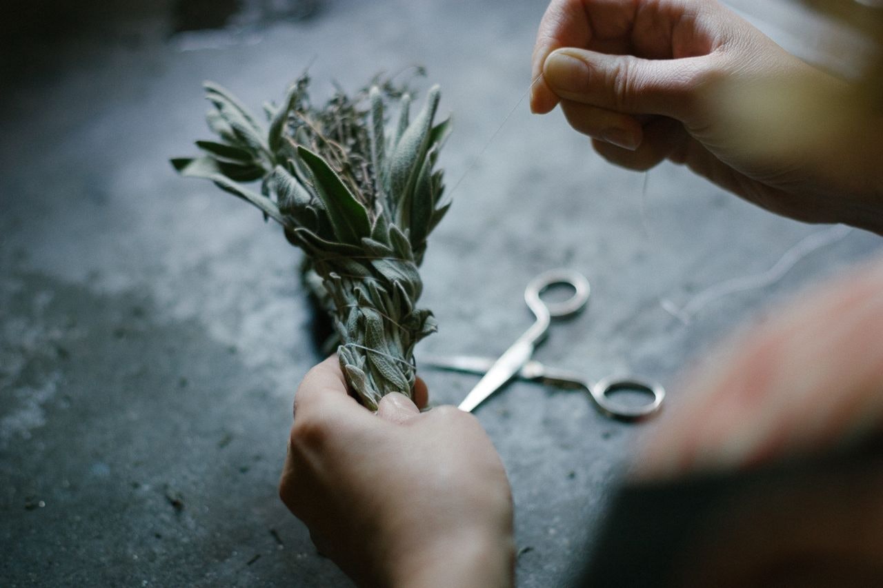 Sage & Rosemary Smudge Wands DIY by Conscious by Chloé