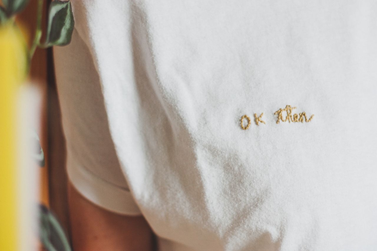 Embroidered Letters T-Shirt Tutorial by Conscious by Chloé