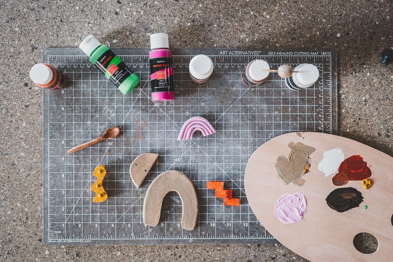 Easy Geometric Oven Bake Clay Magnets DIY by Conscious by Chloé