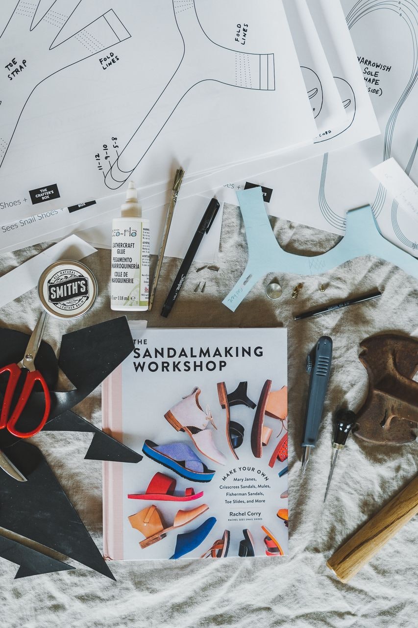 Leather Sandalmaking Workshop Kit with Rachel Sees Snail Shoes and The Crafter's Box by Conscious by Chloé