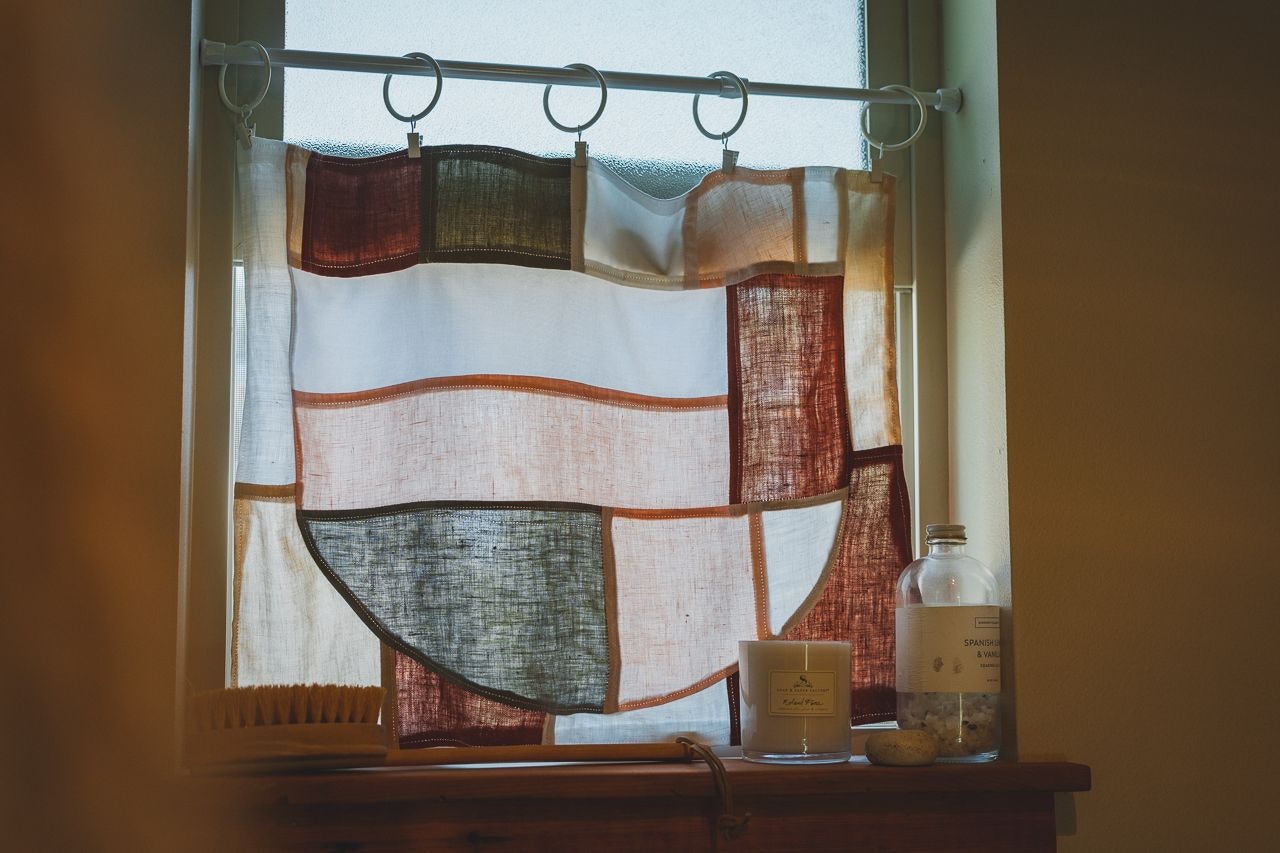 Korean Patchwork-Inspired Curtain Using the Jogak Bo for Bojagi Technique by Conscious by Chloé